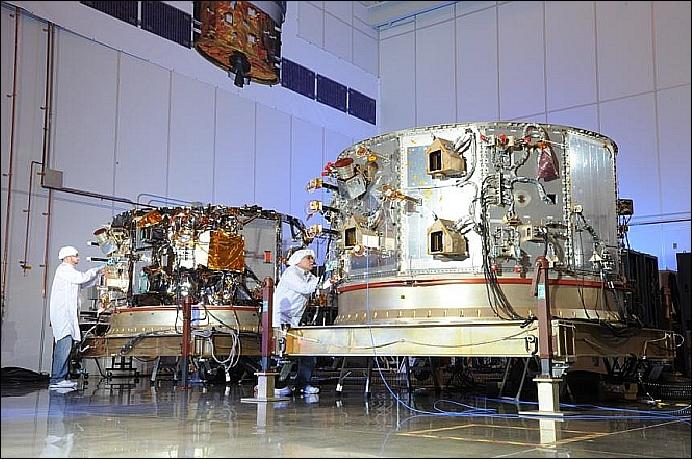 Figure 4: Two Cygnus service modules in the manufacturing facility of OSC (image credit: OSC)