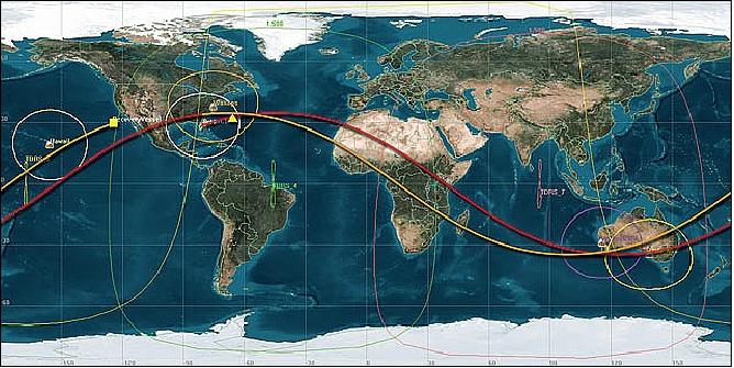 Figure 4: Orbital path of the COTS Demo 1 mission (image credit: SpaceX) 9)