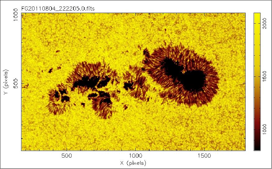 Figure 15: SOT image of a solar flare observed on August 4, 2011 (image credit: MSFC) 33)