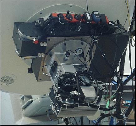 Figure 54: The focal plane instrumentation attached to the Cassegrain focus (image credit: OGS consortium)