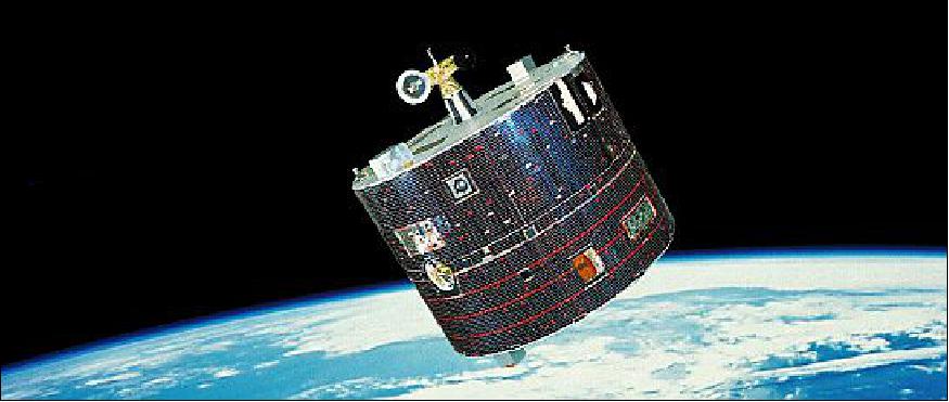 Figure 1: Artist's view of the GEOTAIL spacecraft in orbit (image credit: JAXA)