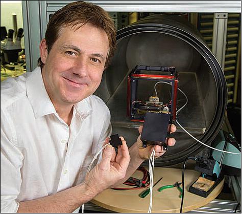 Figure 10: PI Todd Bonalsky developed a miniaturized fluxgate magnetometer, which debuted on the Dellingr mission and is slated to fly aboard SPORT. He is now upgrading the instrument so that it can self-calibrate (image credit: NASA)