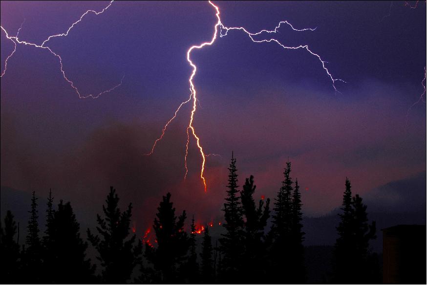 Figure 34: A lightning-caused wildfire burns in Alberta, Canada (image credit: The Government of Alberta)