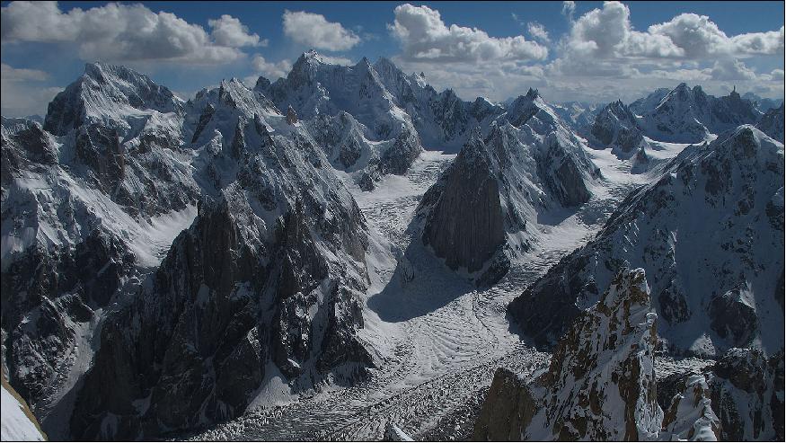Figure 6: Glaciers in the Karakoram Range of Pakistan, one of the mountain regions studied in the new research (image credit: Université Grenoble Alpes/IRD/Patrick Wagnon)