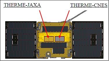 Figure 22: THERME mounted on a SDS-4 heat-shield (image credit: JAXA, Ref. 4)