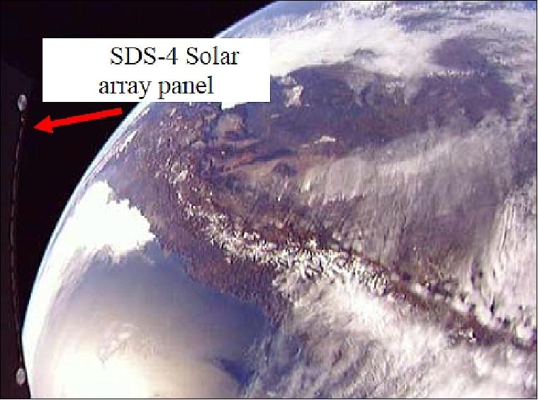 Figure 9: First image taken by the SDS-4 monitor camera (image credit: JAXA, Ref. 17)