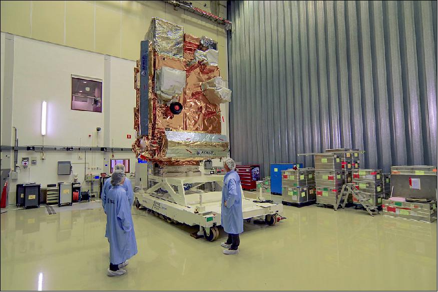 Figure 14: Photo of the MetOp-C payload module at ESA/ESTEC (image credit: ESA/ETS, A. Kuebler)