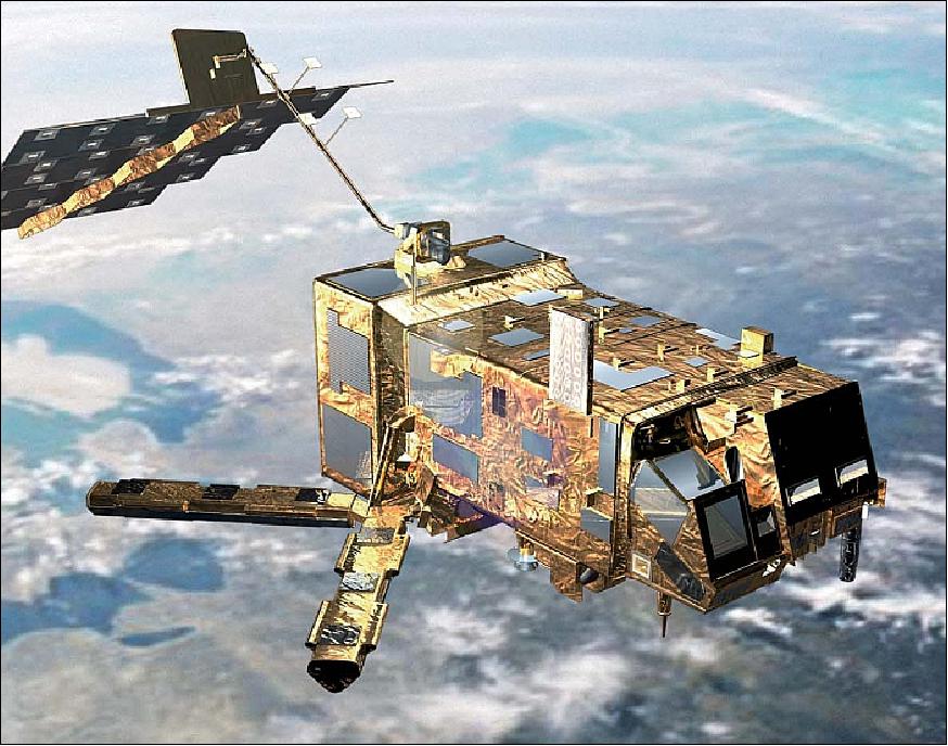 Figure 2: Artist's view of the MetOp-A spacecraft in orbit (image credit: ESA, EUMETSAT)