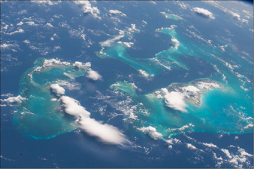 Figure 28: The Bahamas as seen from the space station. The image was captured by NASA astronaut Randy Bresnik on Aug. 13, 2017 (image credit: NASA)