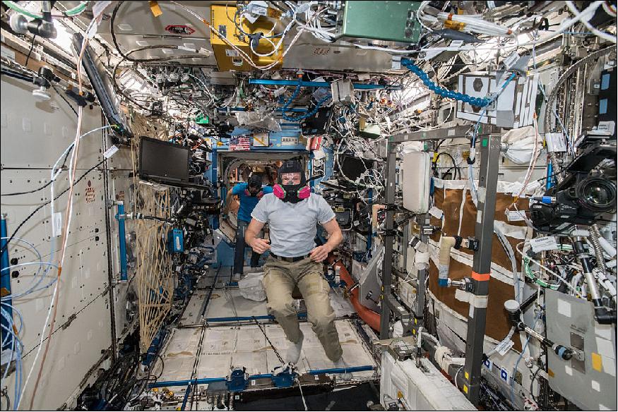 Figure 38: Human and robotic spaceflight image of the week: Alexander Gerst during safety drill on the International Space Station (image credit: NASA/ESA)