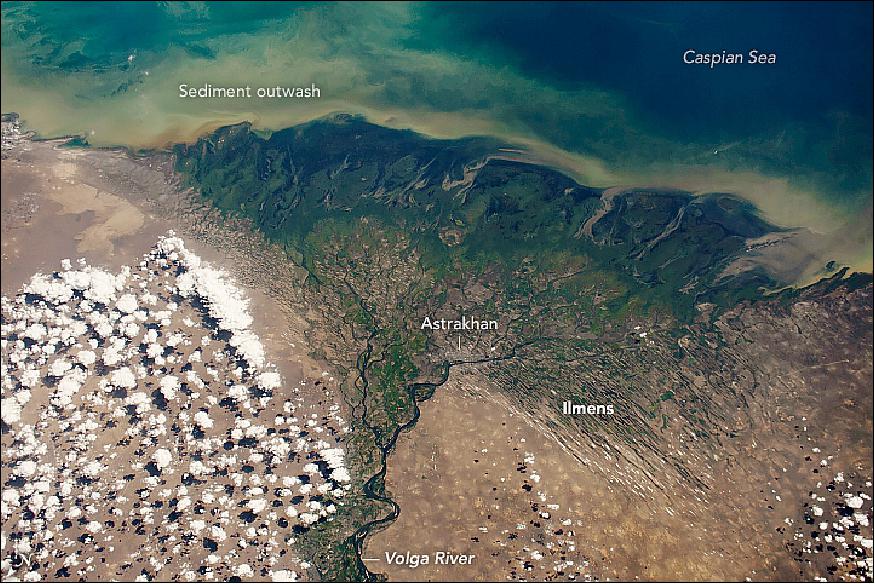 Figure 21: Astronaut photograph ISS048-E-63048 was acquired on August 21, 2016, with a Nikon D4 digital camera using a 78 mm lens and is provided by the ISS Crew Earth Observations Facility and the Earth Science and Remote Sensing Unit, Johnson Space Center. The image was taken by a member of the Expedition 48 crew (image credit: NASA Earth Observatory, caption by Sarah Deitrick)