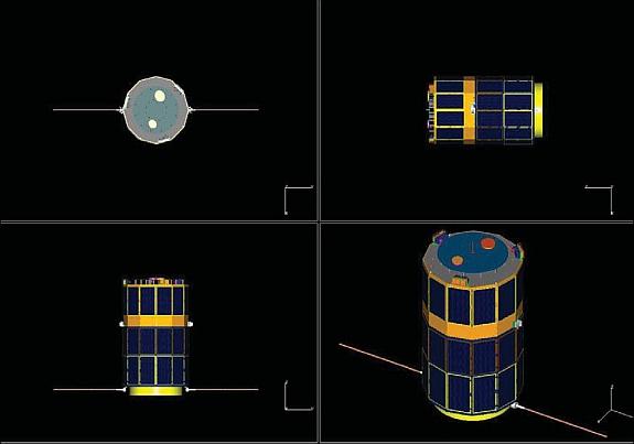 Figure 1: Various views of the NPSat-1 spacecraft (image credit: NPS)