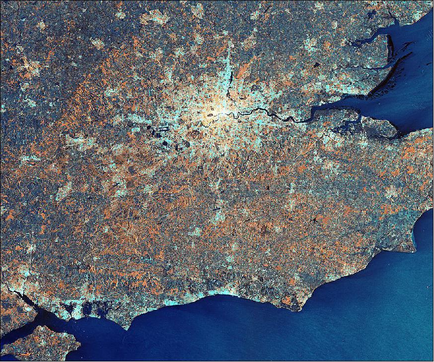 Figure 93: Sentinel-1A SAR image of London captured on March 4, 2015 (image credit: Copernicus data, ESA)