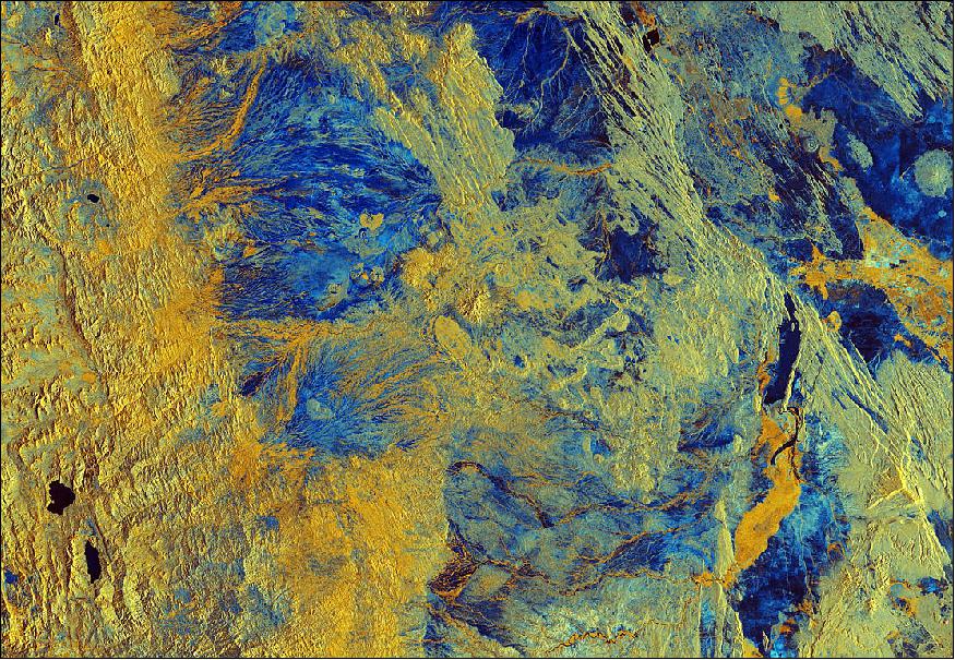 Figure 5: This image of Sentinel-1B, which was captured on 5 April 2018, is of northeast Ethiopia (image credit: ESA, the image contains modified Copernicus Sentinel data (2018), processed by ESA, CC BY-SA 3.0 IGO) 6)