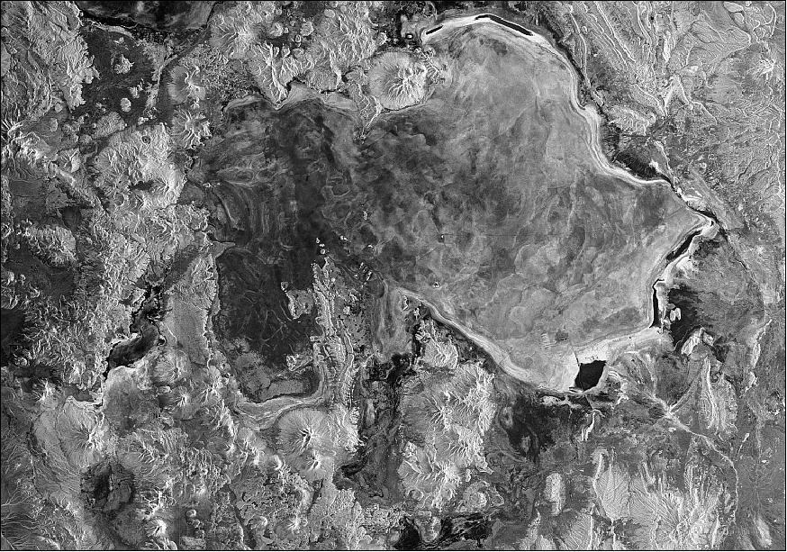Figure 116: Radar image of the Salar de Uyuni, Bolivia, acquired by Sentinel-1A on April 20, 2014 (image credit: ESA)