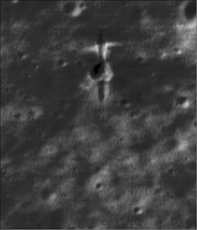 Figure 9: Space Science Image of the Week: ESA's Moon-orbiting SMART-1 probe ended its mission on the Moon 12 years ago today (3 September 2018), but its final resting place was only seen last year by NASA's LRO (image credit: P. Stooke/B. Foing et al 2017/ NASA/GSFC/Arizona State University)