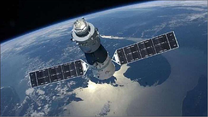 Figure 15: Illustration of the Tiangong-1 space station (image credit: CMSE/China Manned Space Engineering Office)