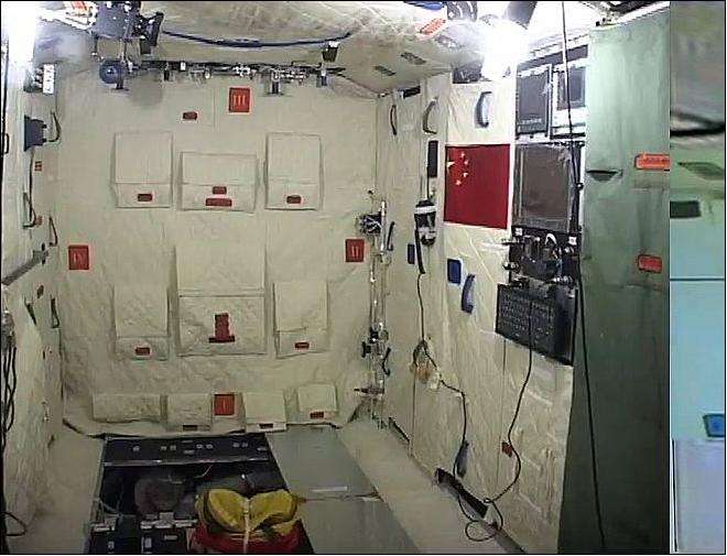 Figure 6: Inside view of Tiangong-1 (image credit: CMSA)
