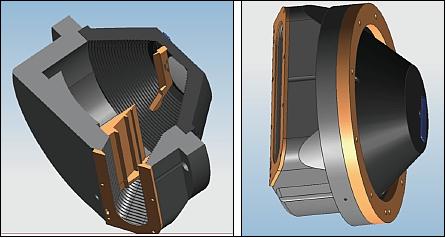 Figure 7: The HyTES telescope (right), left is a cutaway view (image credit: NASA/JPL)