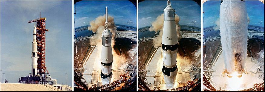 Figure 2: Liftoff sequence of Apollo 11(image credit: NASA)