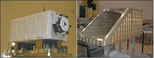 Figure 3: Illustration of the BStr (left) and PStr (right) transport containers (image credit: JAXA)