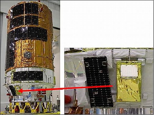Figure 73: Accommodation of the ATOTIE-mini experiment on the HTV-4 to measure the surface potential (image credit: JAXA, NASA)