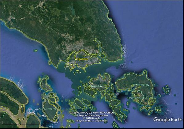 Figure 23: Map of the Singapore region (image credit: Google Earth)