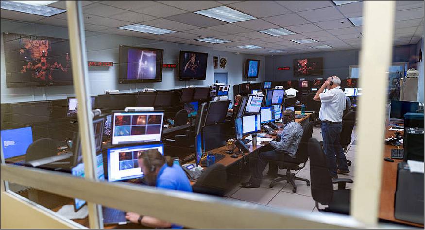 Figure 3: The RRM3 team manages operations from the Goddard Satellite Servicing Control Center at NASA's Goddard Space Flight Center in Greenbelt, MD (image credit: NASA, Taylor Mickal)