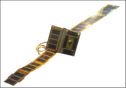 Figure 2: Illustration of the Pegasus CubeSat with the deployed solar wings (image credit: EXA)