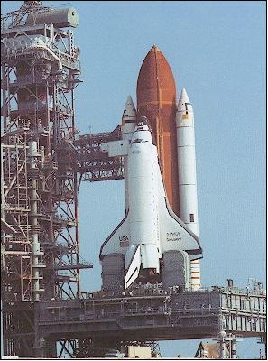 Figure 1: Photo of the Space Shuttle Endeavour on the launch pad at KSC (image credit: NASA)