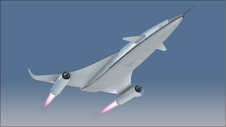 Figure 5: SABRE-based spaceplane. Future two-stage-to-orbit spaceplane using SABRE engines (image credit: Reaction Engines Ltd.)