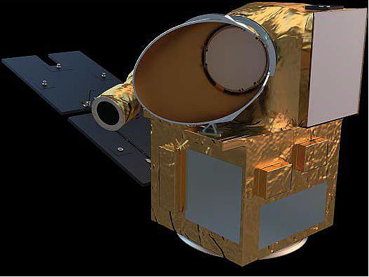 Figure 8: Artist's rendition of the MicroCarb minisatellite (image credit: Airbus DS)