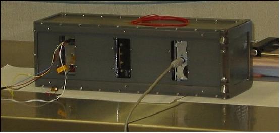 Figure 5: Photo of the P-POD with AAU1 Cubesat, DTUsat-1, and CanX-1 inside (image credit: Calpoly)