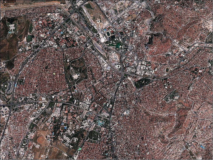 Figure 11: Gokturk-2 image of Ankara, Turkey, acquired on June 23, 2013 (image credit: TUBITAK-UZAY) 23)