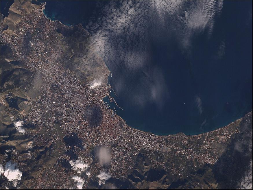 Figure 9: Gokturk-2 image of Palermo, Italy, acquired on January 23, 2016 (image credit: TUBITAK/UZAY)