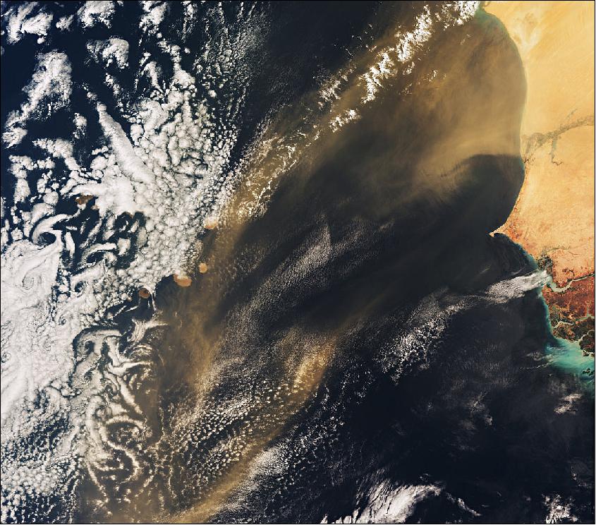 Figure 13: The Sentinel-3A satellite captured this image on 30 May 2018 (image credit: ESA, the image contains modified Copernicus Sentinel data (2018), processed by ESA, CC BY-SA 3.0 IGO)