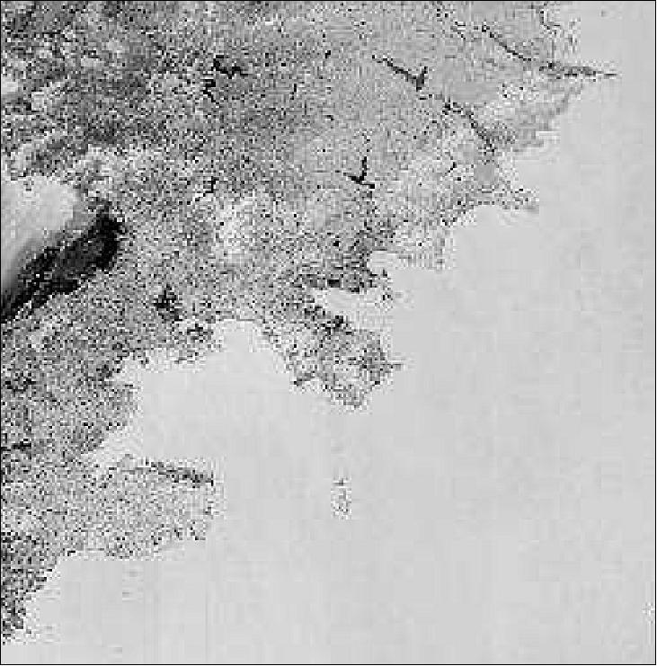 Figure 10: Nadir image miniature of the Dalian area in China observed by TAC on Jan. 11, 2012 (image credit: CAST/BISSE)