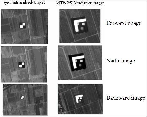 Figure 9: On-orbit MTF test images of TAC (Three-line Array Camera), image credit: CAST/BISSE