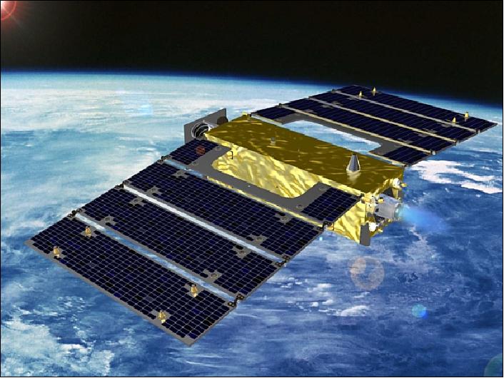 Figure 3: Artist's rendition of the deployed SLATS minisatellite (image credit: JAXA)