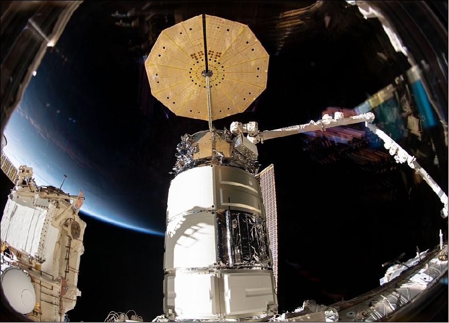 Figure 8: NASA Space Station On-Orbit Status 5 November 2019 - Unloading Cargo (image credit: ESA/NASA)