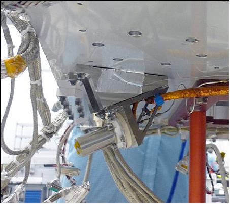 Figure 41: Image of the HCT mounted on the underside of TDS-1 (image credit: SSTL)