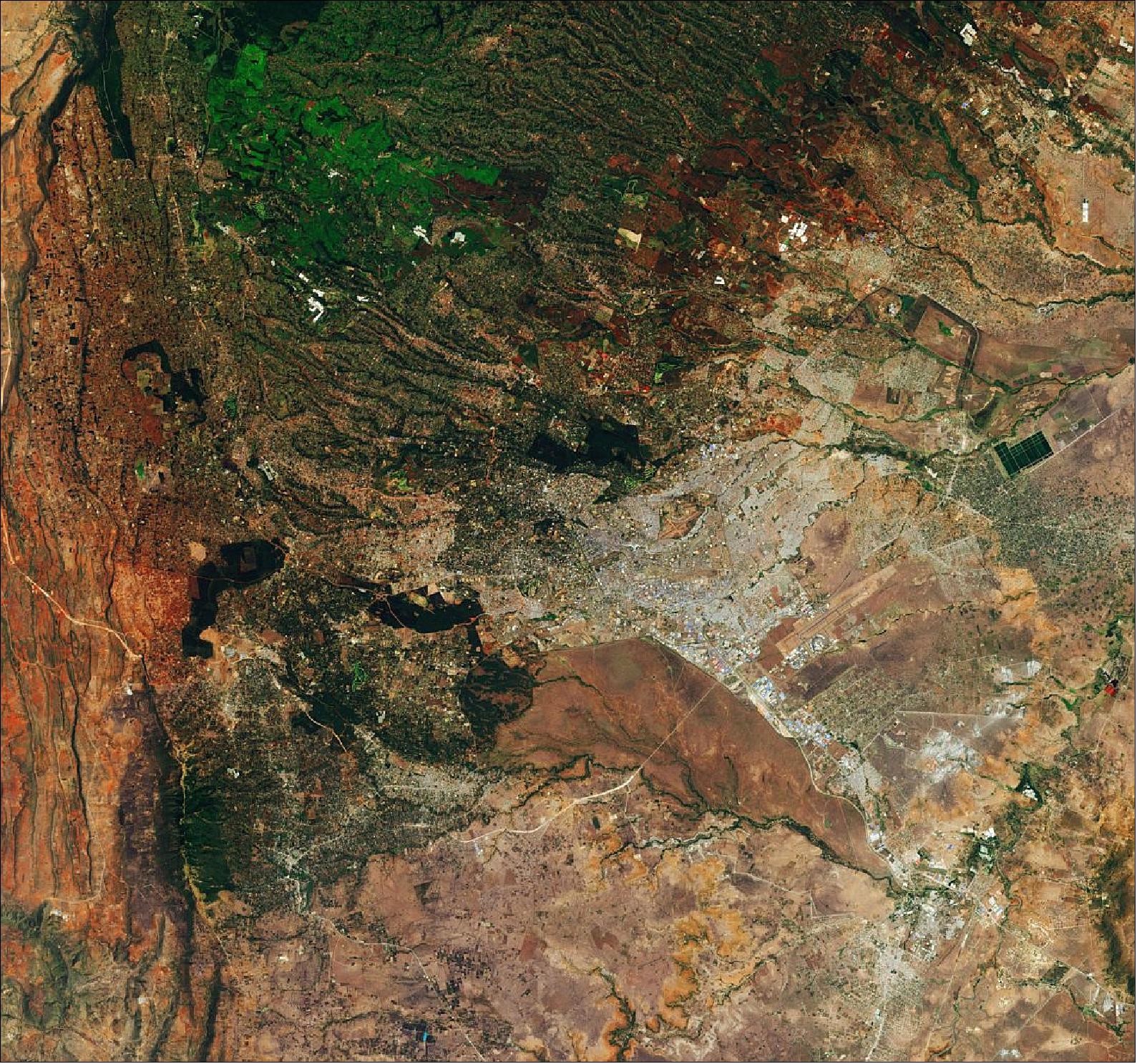 Figure 47: This image of the Sentinel-2 mission was captured on 3 February 2019, is also featured on the Earth from Space video program