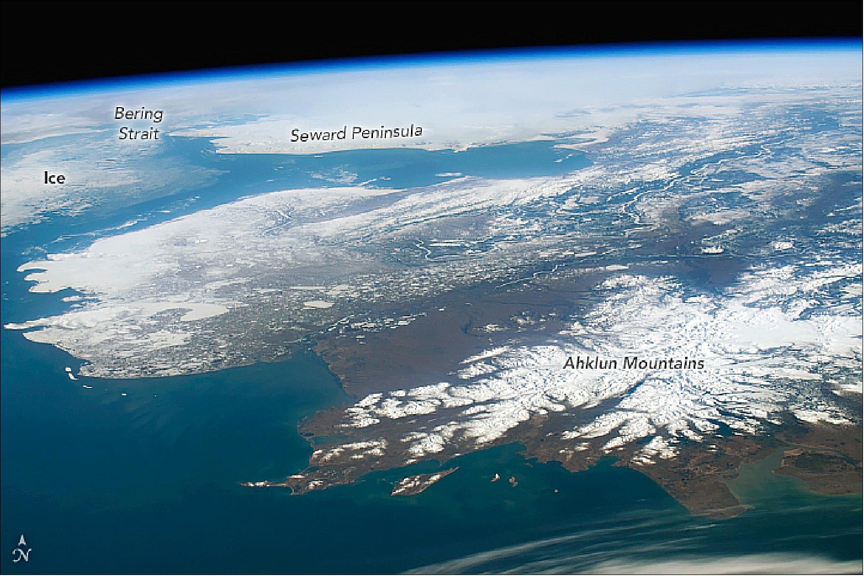 Figure 50: The astronaut photograph ISS059-E-36413 was acquired on April 27, 2019, with a Nikon D5 digital camera using a 95 mm lens and is provided by the ISS Crew Earth Observations Facility and the Earth Science and Remote Sensing Unit, Johnson Space Center. The image was taken by a member of the Expedition 59 crew (image credit: NASA Earth Observatory, caption by Andrea Meado)