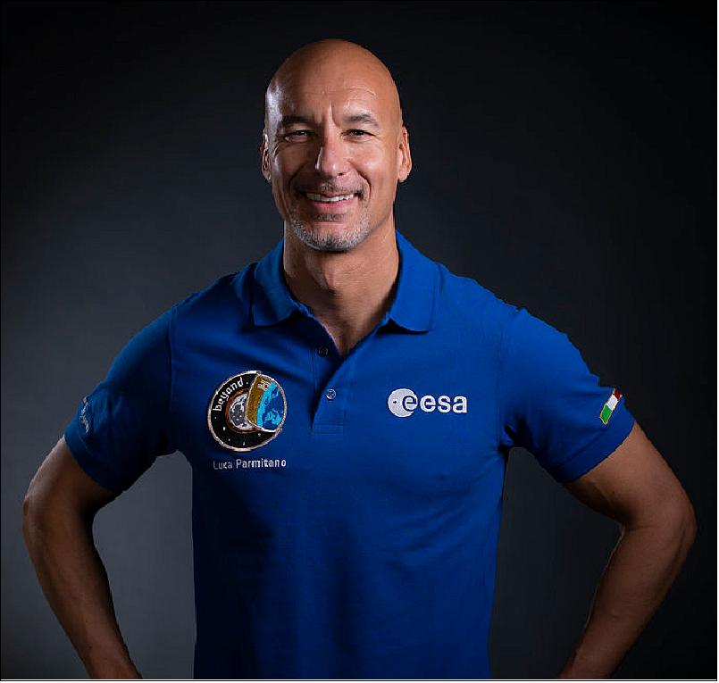 Figure 49: Official portrait of ESA astronaut Luca Parmitano for his second mission to the International Space Station, called Beyond (image credit: ESA–A. Conigli)
