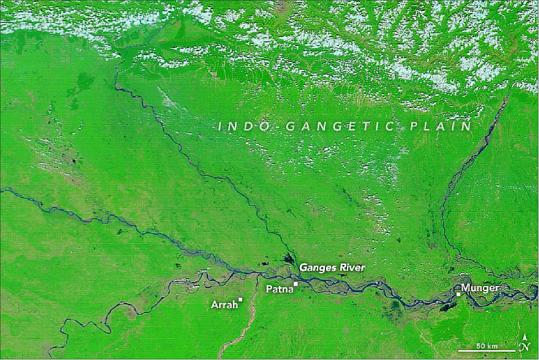 Figure 8: This image was acquired with MODIS on NASA's Aqua satellite on 2 October 2019 (image credit: NASA Earth Observatory, image by Joshua Stevens, using MODIS data from NASA EOSDIS/LANCE and GIBS/Worldview. Story by Kasha Patel)