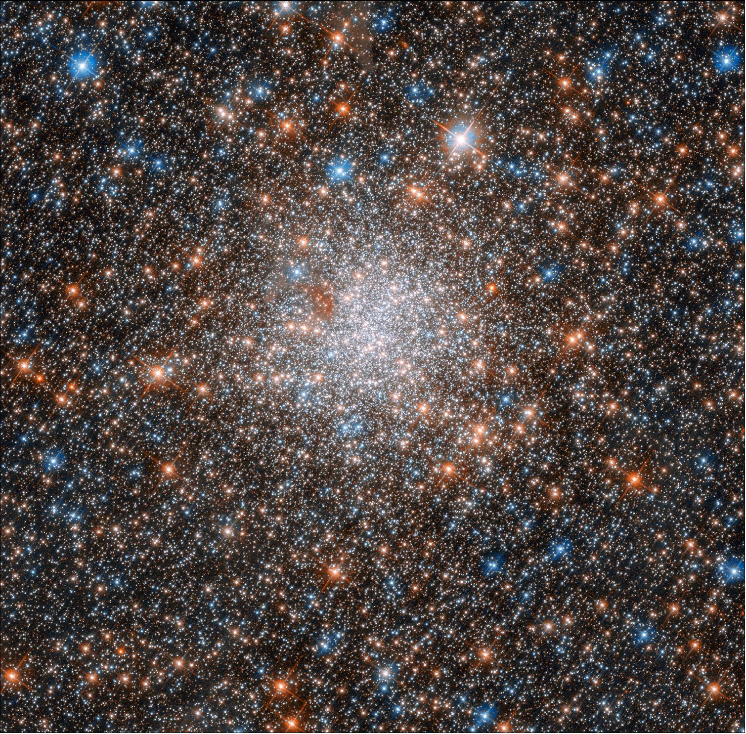 Figure 14: This glittering ball of stars is the globular cluster NGC 1898, which lies toward the center of the Large Magellanic Cloud — one of our closest cosmic neighbors. The Large Magellanic Cloud is a dwarf galaxy that hosts an extremely rich population of star clusters, making it an ideal laboratory for investigating star formation (image credit: ESA/Hubble & NASA)