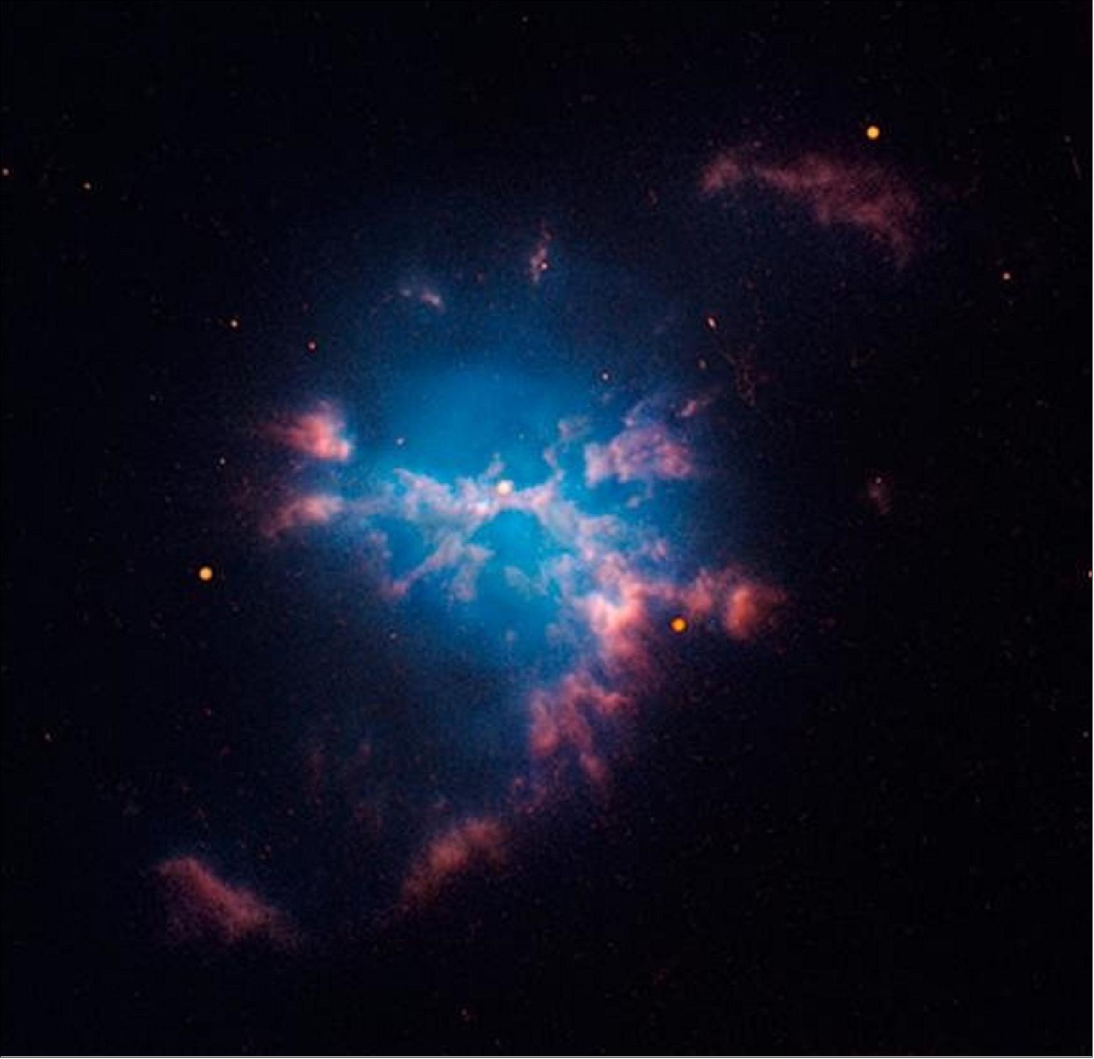 Figure 13: An image obtained with the Hubble Space Telescope of the planetary nebula M3-1, the central star of which is actually a binary system with one of the shortest orbital periods known (image credit: David Jones - IAC)