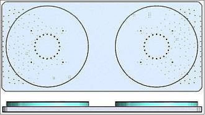 Figure 11: Receive antenna single panel (front and side view) with two patch antenna elements (image credit: ICARUS consortium)