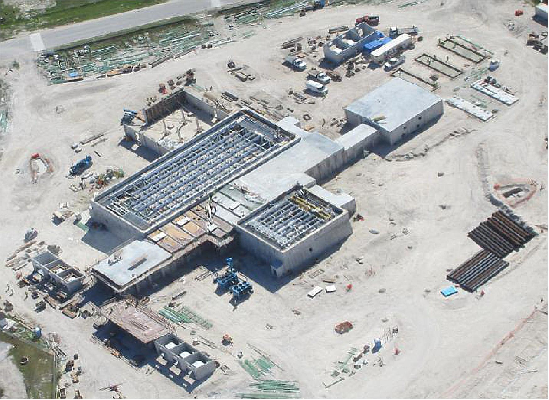 Figure 18: Aerial photo of the construction process on Sensor Site 1, acquired on Oct. 12, 2016 (image credit: Lockheed Martin)