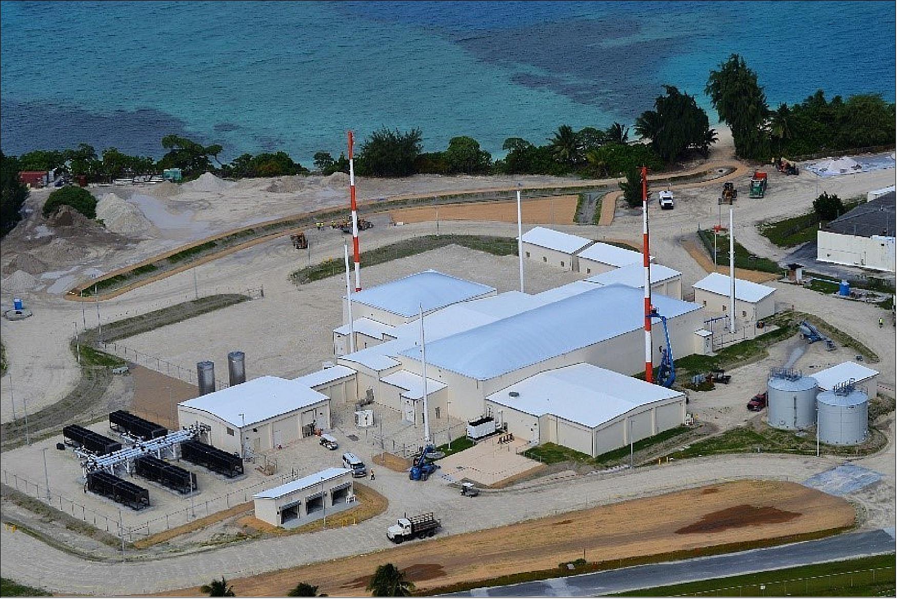 Figure 17: Aerial view of Space Fence facility in Kwajalein Atoll (image credit: Lockheed Martin)